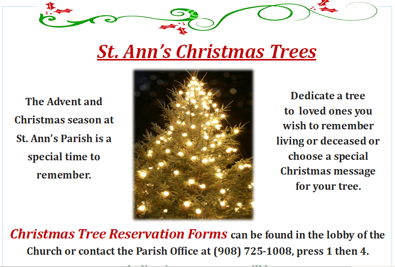 St. Ann's Christmas Trees Catholic Church of St. Ann Raritan, NJ